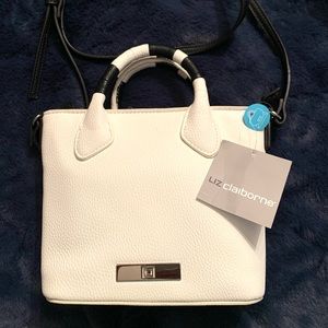 Liz Claiborne NWT LC Carman Mini Bag Crossbody Black & White